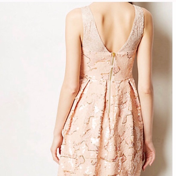 Anthropologie Eva Franco blush sequin dress - Picture 4 of 9